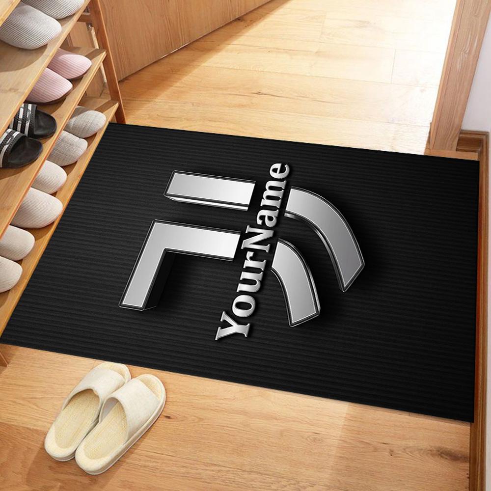 Juventus Customized Name Carpet Design for Kitchen Balcony Playrooms Entryway Anti-slip Rug Office home decor Gift for Festivals