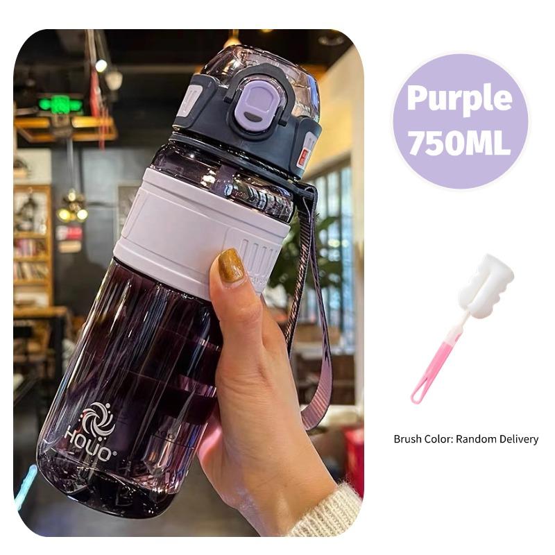 750ml/1000ml Large Capacity Sports Water Bottle Leakproof Plastic Water Cup Outdoor Travel Cycling Hiking Camping Gym Drinkware
