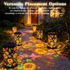 Sunflower Pattern Garden Lantern IP65 Waterproof Colorful Sunflowers Projection Decor Lamp for Terrace/Porch/Lawn/Path