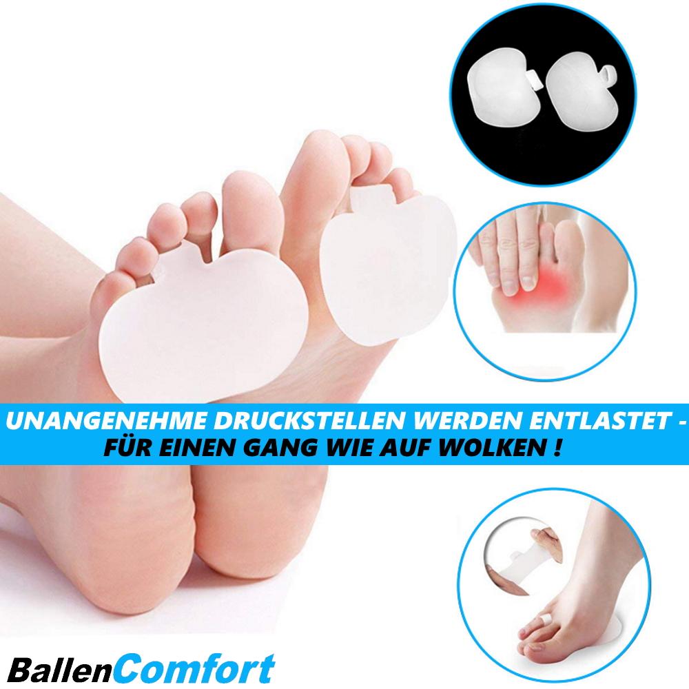 BallenComfort Vorfußpolster Fußpads Silikon Fußpolster Ballenkissen Metatarsal