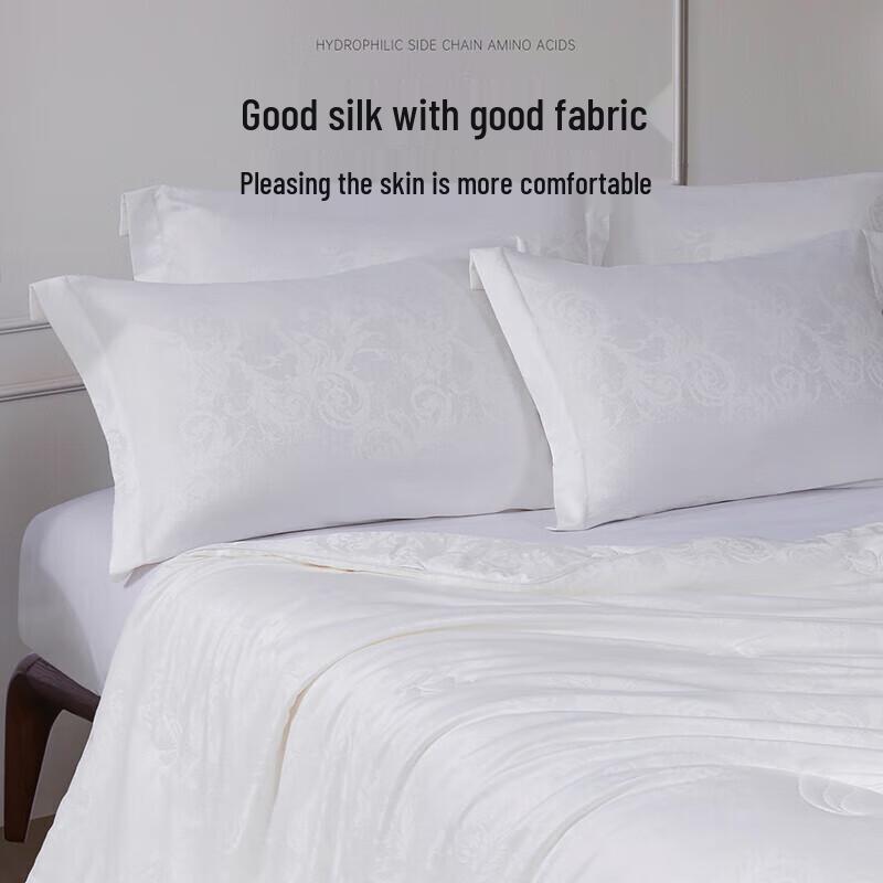 Mengjie Light Oxygen Antibacterial Jacquard Mulberry Silk Quilt