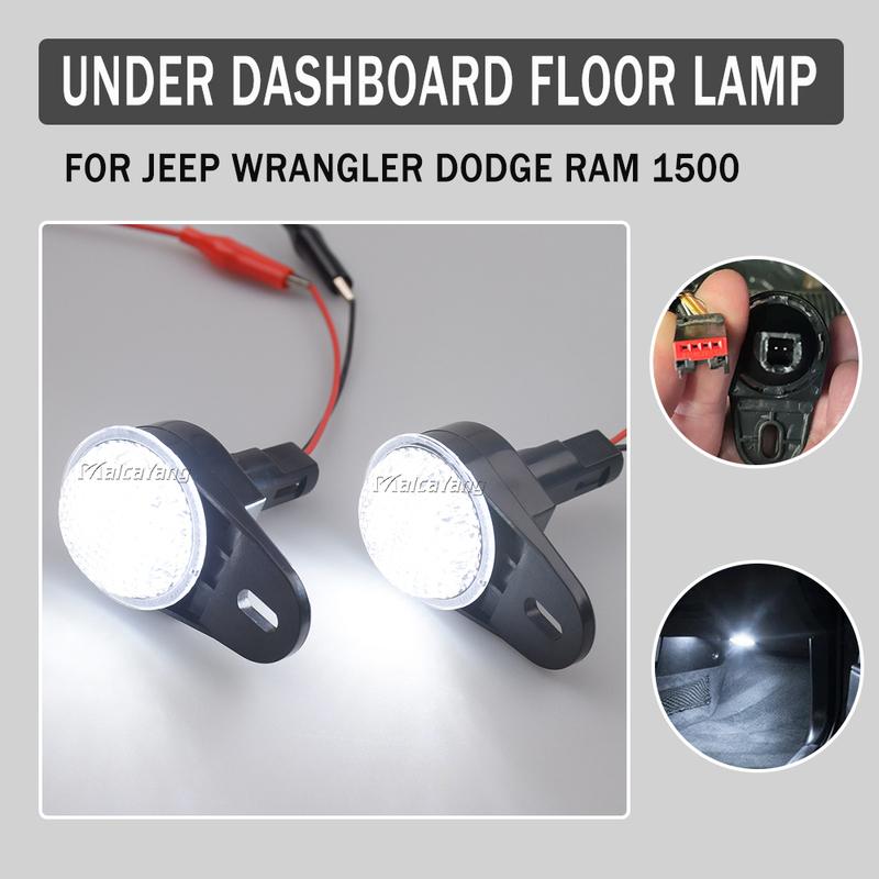 

Led Interior under dashboard courtesy lamp, floor lamp assembly for Dodge Durango Ram 1500 2500 3500 Classic Wrangler Grand Che