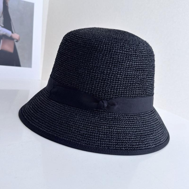 Natural Raffia Hand-woven Sun Hat for Women Summer Sun Protection UV Wide Brim Beach Straw Hat Korean Designer Block Hat