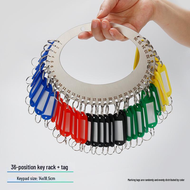Stainless Steel Round Key Disk with Tag Ring for Key Management and Storage