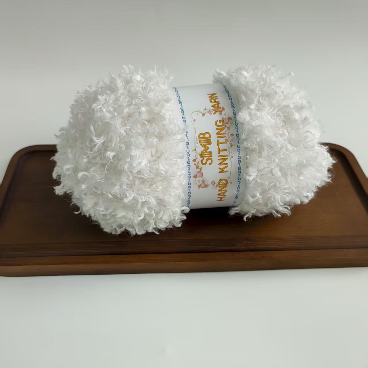 100% Polyester 0.65Nm Fur Yarn Teddy Velvet Crochet Fluffy Yarn for Scarf Hat FY-KL4222