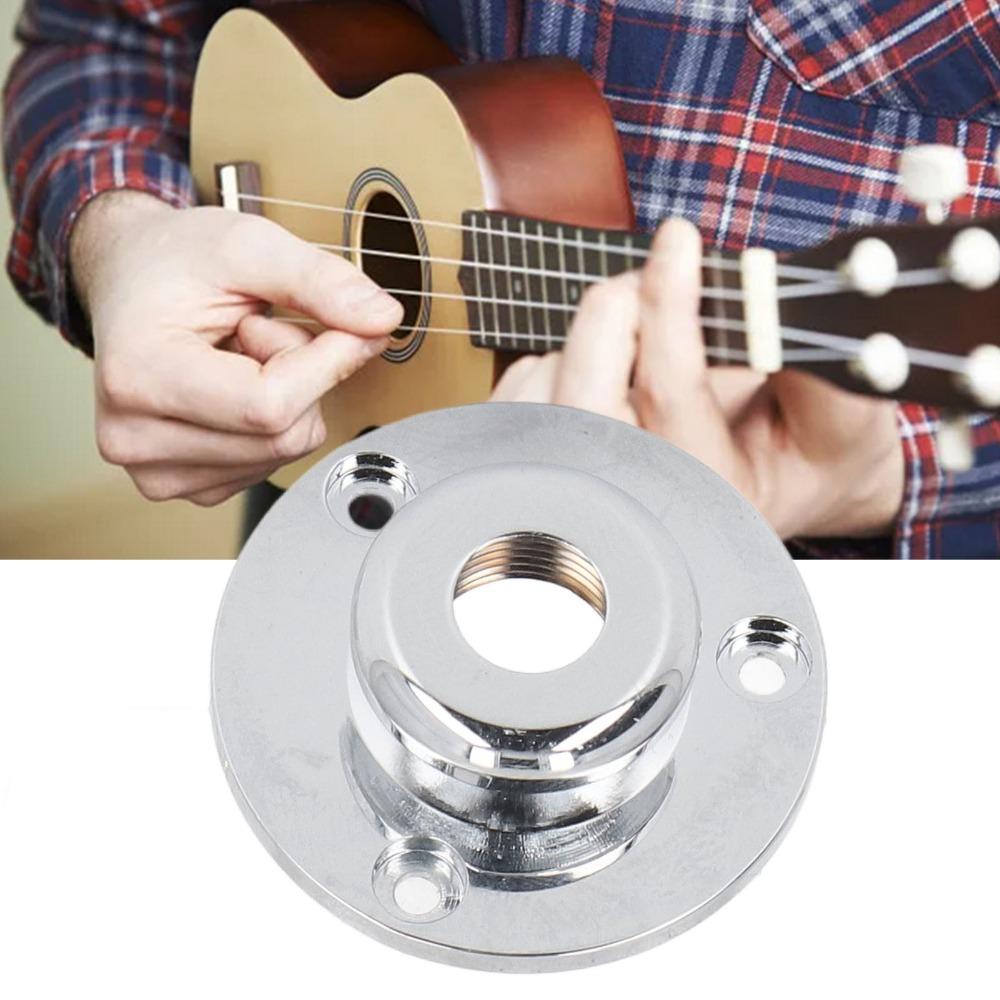 Silver Guitar Endpin Jack Metal End Pin Screw Kit Premium Strap Button Connector For Guitar