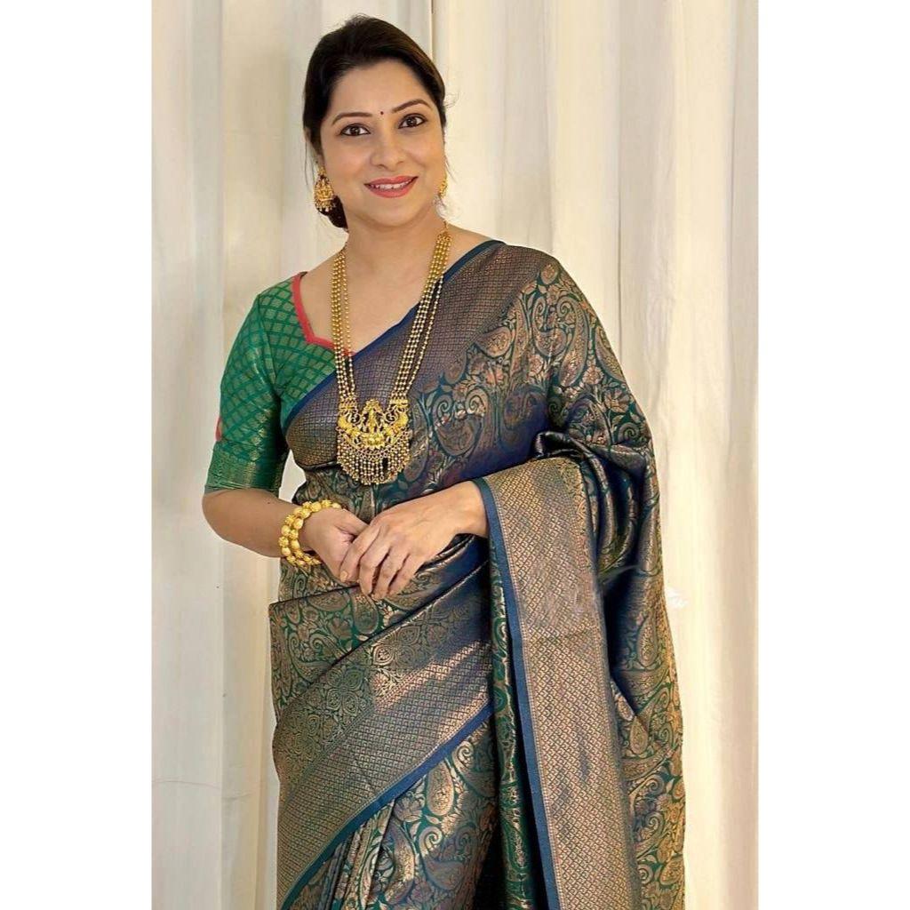 BESTSELLER COLLECTION | Soft Lichi Silk Saree with Rich Jacquard Elegance