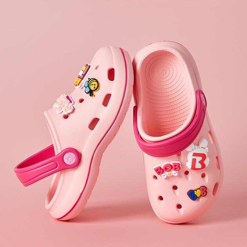 

Babudou Kids Clog Shoes: Boys Soft Sole Closed Toe, Breathable, Non-Slip Sandals & Slippers for Girls/Boys. Size 34 - 22.5cm розовый