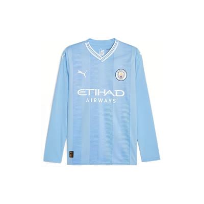 Maglia da Calcio a Maniche Lunghe con Scollo a V e Stampa a Righe da Uomo Top Blu 770439-01