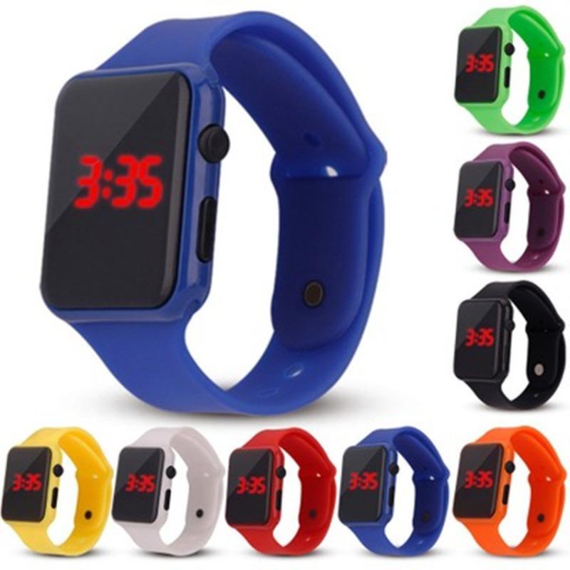 Korean Trendy ING Style Personalized LED Digital Watch, Internet-famous Square Mirror Student Sports Electronic Watch