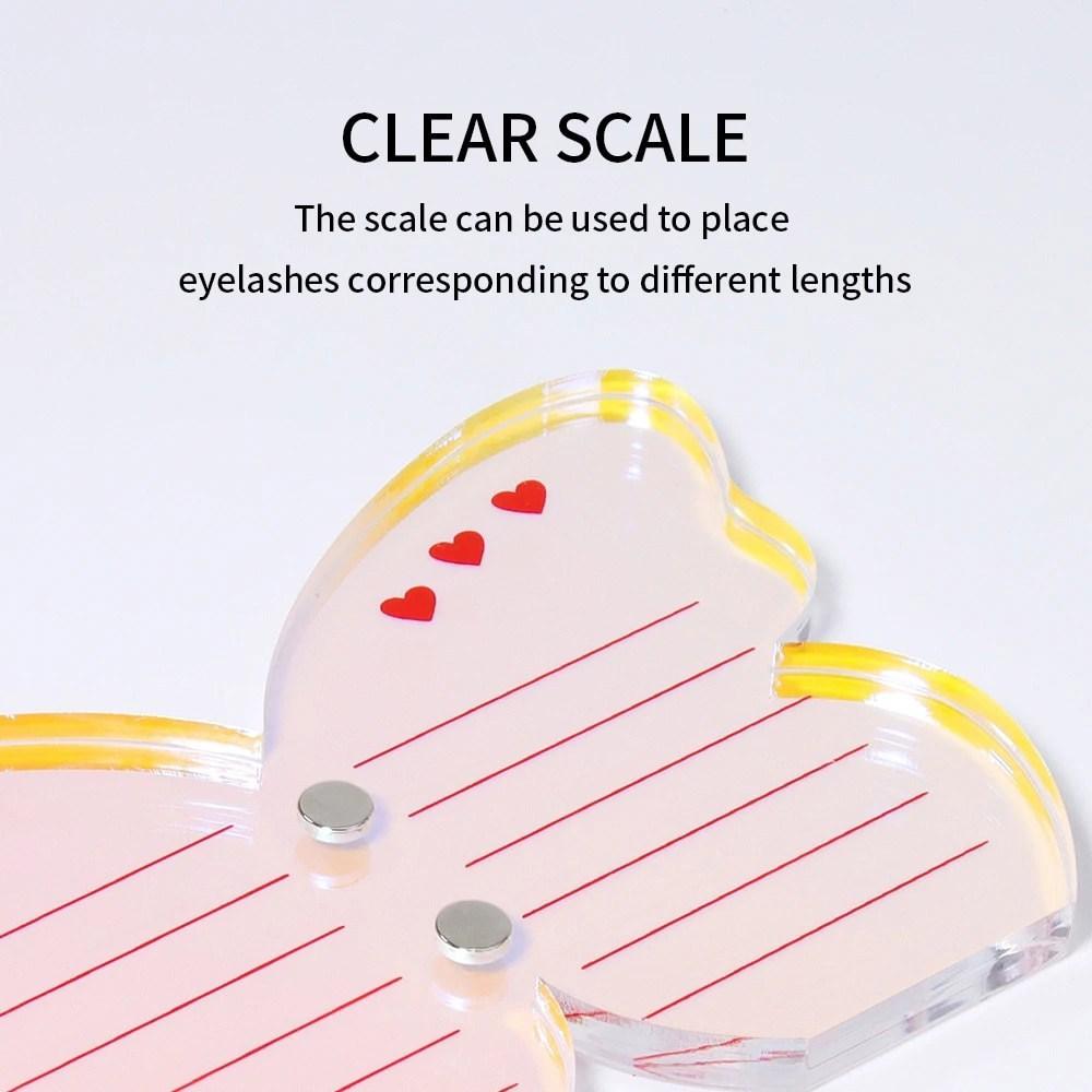 Colorful Acrylic False Eyelash Holder Pallet Storage Cloud Shape Eyelash Holder Eyelash Extensions with Scale 1, 1 Piece