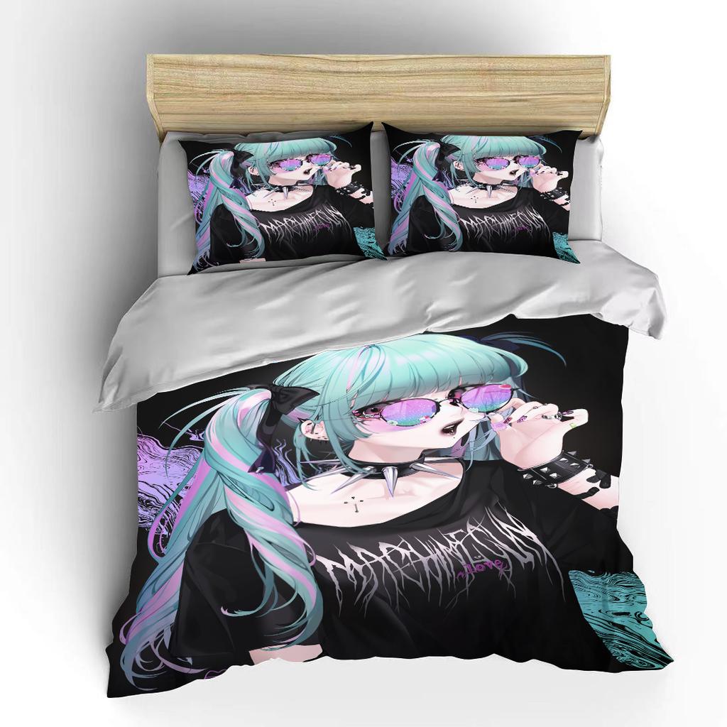 ese Anime Moe Double Bed Duvet Cover Bed European Bedding Collections Home Textiles Luxury Pillow Cases Bedroom Bedding Collections