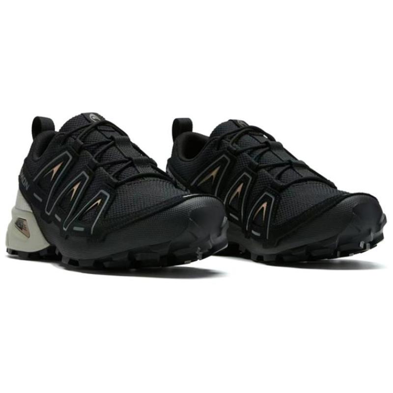 SALOMON Speedcross 3 Cushioning Coverage Support Abrasion Resistant Low Top Running Shoes Unisex Black Gray Sneakers 476038