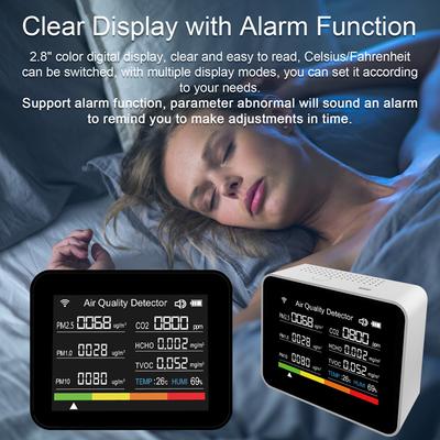 13 in 1 Tuya WIFI Intelligenter Luftqualitätsmonitor CO2-Detektor für den Innenbereich