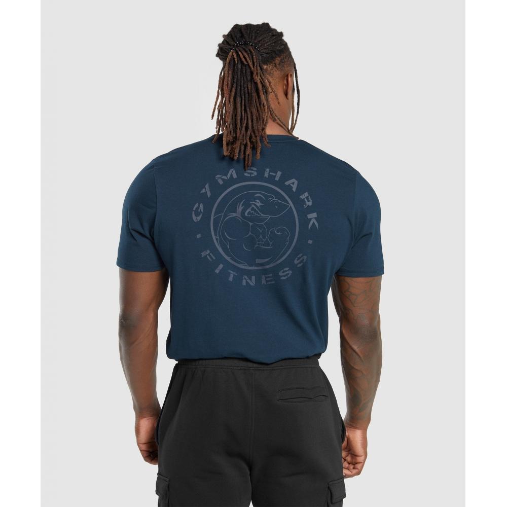

Футболка GYMSHARK Legacy Темно-синяя A5A3B UB9P S