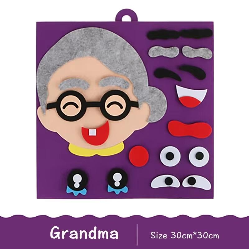 DIY Emotion Change Puzzle Toys Creative Facial Expression Kids Learning Educational Toys For Children Funny Set Fun Gift