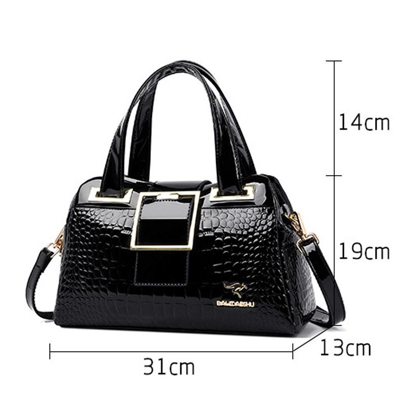 2 Layer Large Capacity Tote Bag Luxury Handbags Women Bags Designer Crocodile Pattern Ladies Boston Shoulder Bag High Quality