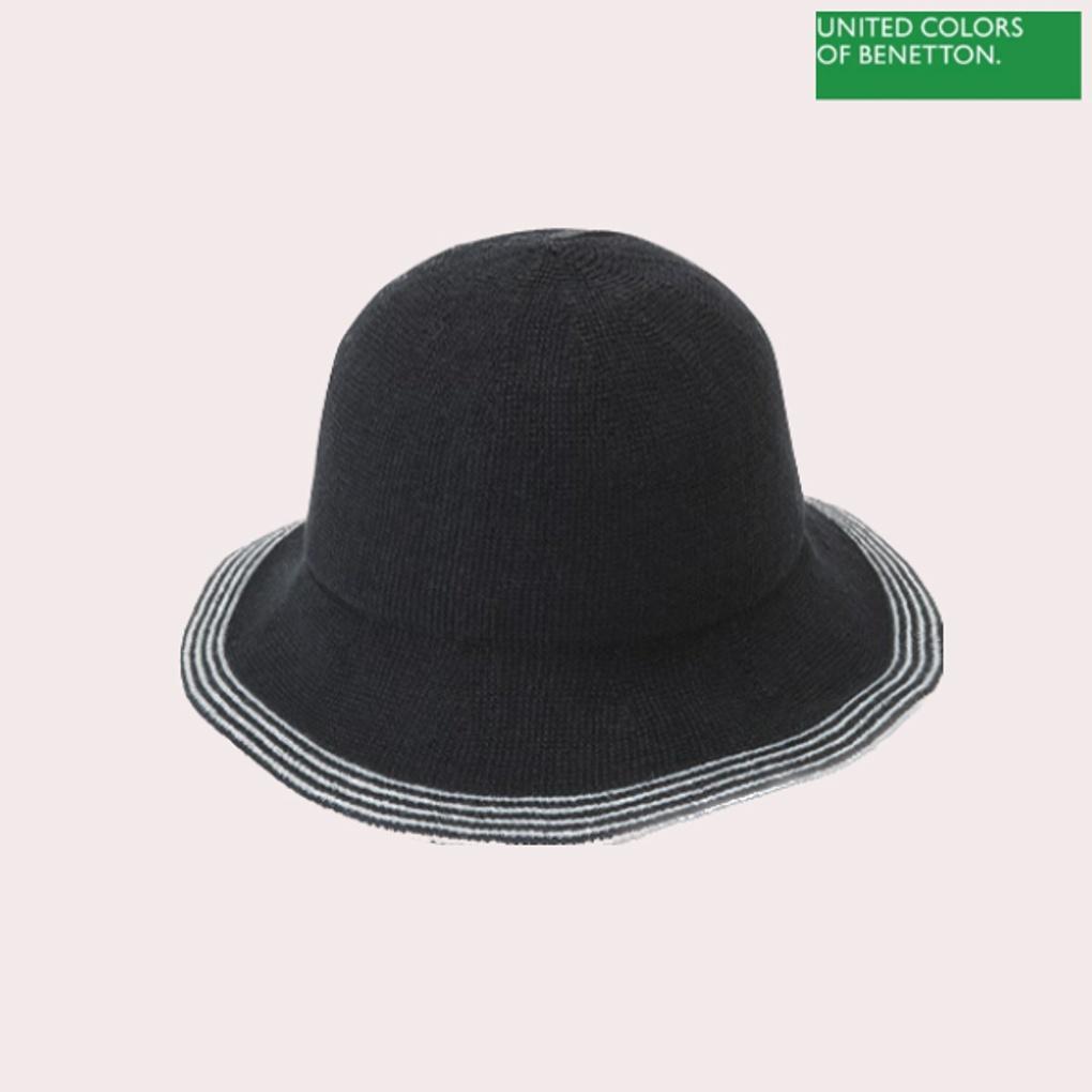 [Benetton] Linen Bucket Line Color Block Fluffy Hat BCCPA3331