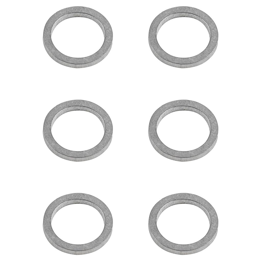 6PCS 90430-14M09-00 Oil Drain Plug Gasket, 90430-14228-00 Crush Washer Seal Ring Compatible with Yamaha Outboard F15 F20 F25 F30 F40 F50 F60 F70 F80