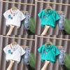 Stylish Summer Boys Two Piece Set 2024 Trendy Polo Shirt And Shorts Outfit For Kids