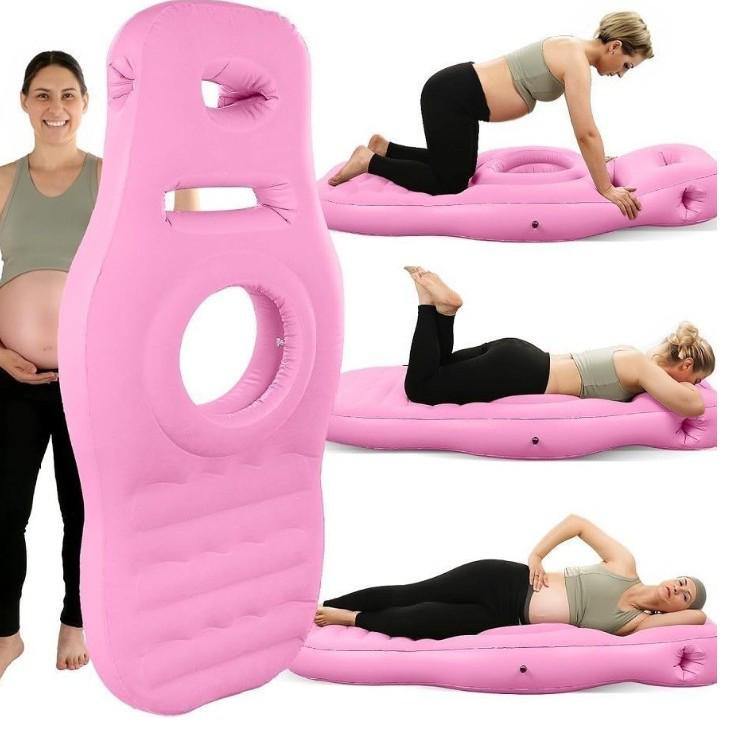 Inflatable Maternity Mattress Yoga Mat with Support Pillow
