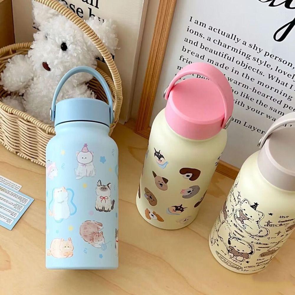 

900ml Vacuum Cup Cartoon Dog Tea Cup New Insulated Cup Birthday Gift D