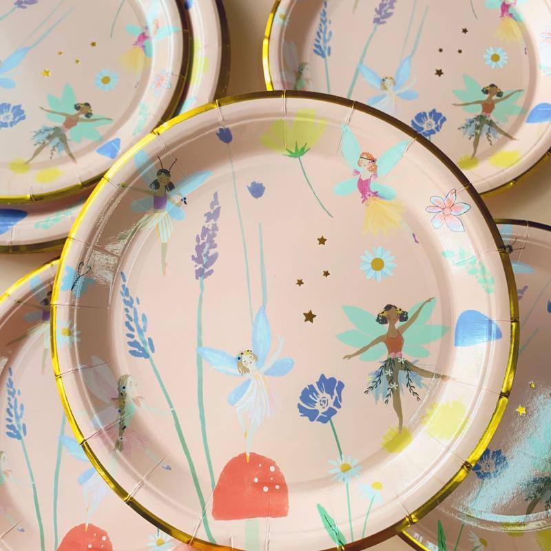 OIMG Fairy Paper Plate Party Set