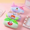 DIY Fluffy Hair Afro-Hair Doll Pen Bag Large Capacity Soft Plush Pen Bag  Schools Supplies