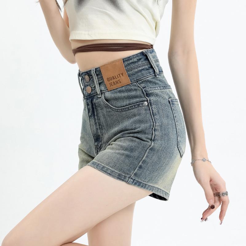 Denim Shorts Women's Summer High Waist Shorts Women's Casual Shorts Women's Three-quarter Shorts