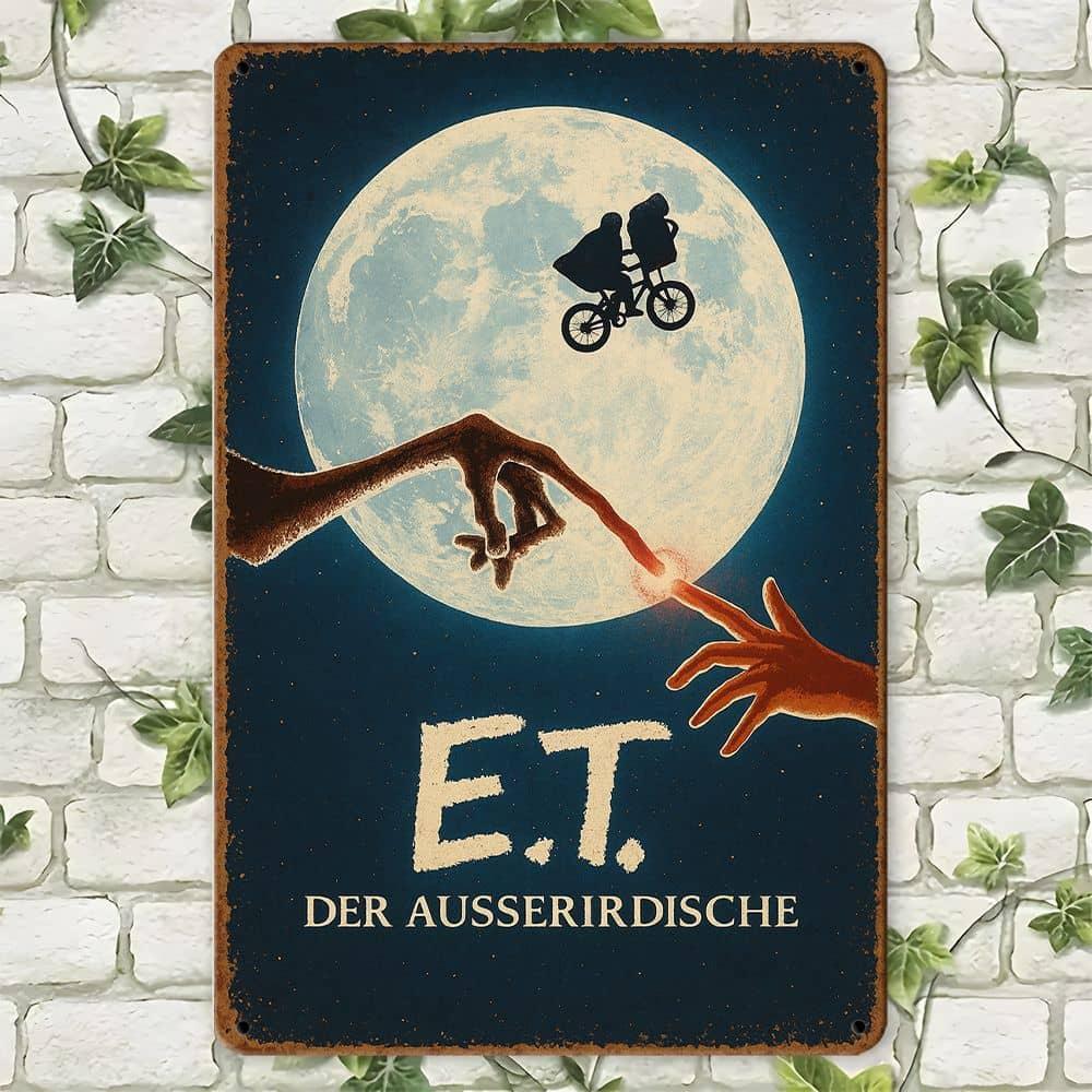 Vintage Alien Movie Metal Wall Art - 30.48cm X 20.32cm Retro Tin Sign for Home, Bar, Cafe Decor - Easy Hang, Poster, Iron Sign
