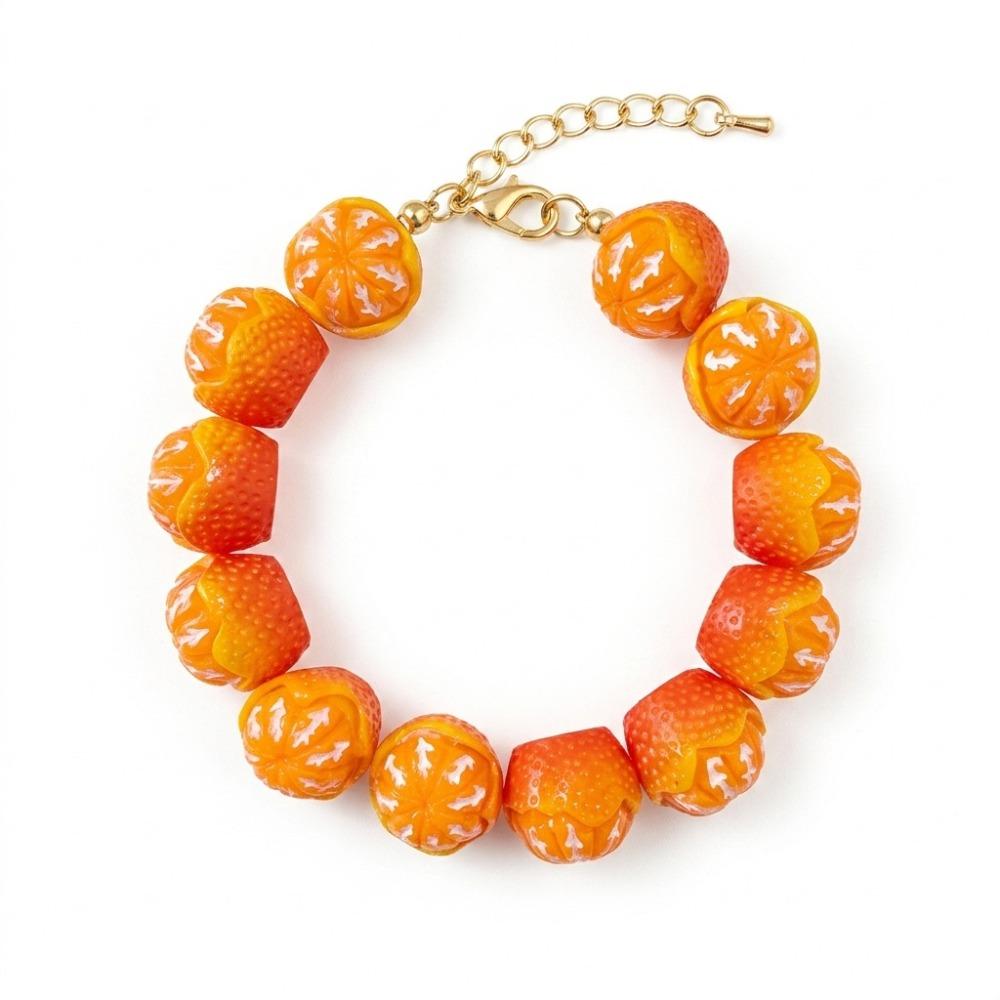 Resin Beads Bracelet Beaded Summer Bohemian Jewelry Simulation Fruit Bracelet Vacation Accessories