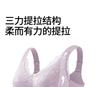 Ice Muscle Lace Large Chest Display Small Full Cup Bra Without Steel Ring, Women's Collection Accessory Breast, Cool Feeling Text Bra