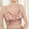 Large Size Bra Women's Bra Gathered Together Thin Style No Steel Ring Sexy Bra Lace Adjustment Type Double Breasted Bra Women's Bra