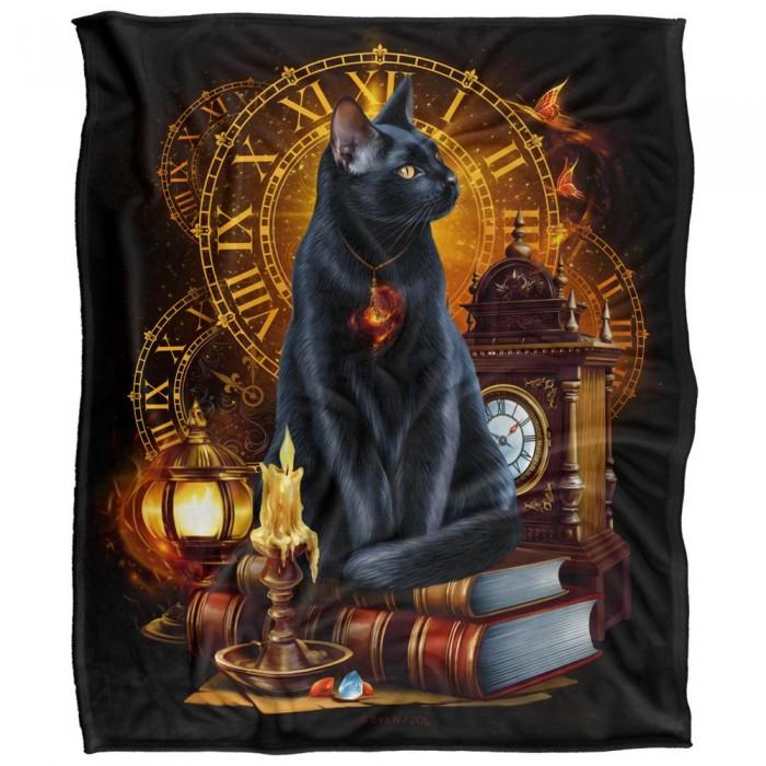 JQ Licensing En Silky Black Cat Supersoft Blanket