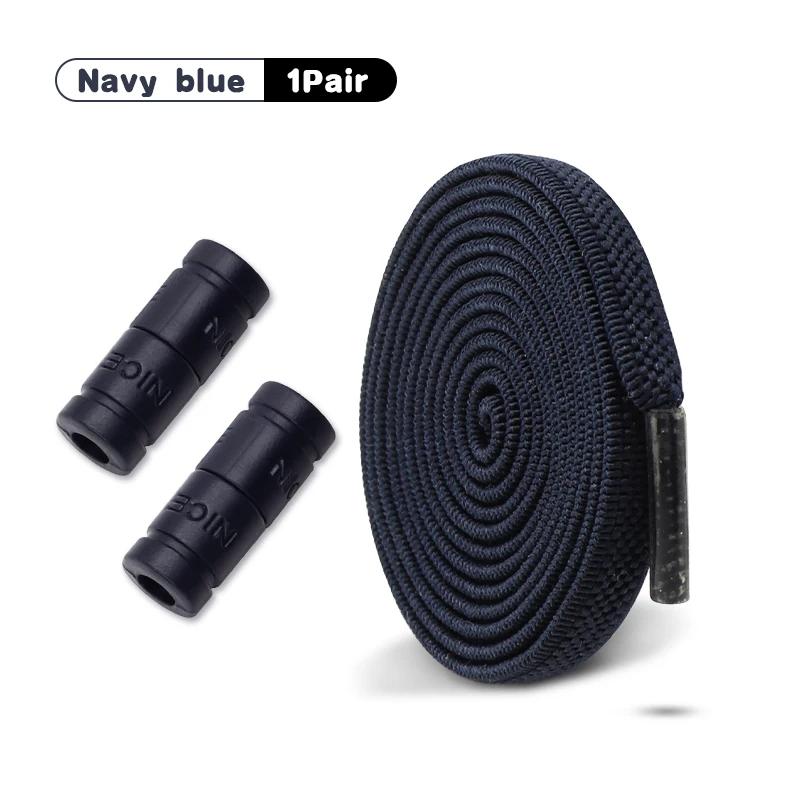 1Pair No Tie Shoelaces Metal Capsule Buckle Shoelace Round Elastic Laces Without Ties Sneakers Basketball Shoe Laces Accessories