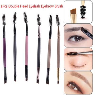 Tragbarer Doppelkopf-Make-up-Pinsel, Make-up-Tool, Wimpernpinsel, Doppelkopf-Augenbrauenpinsel