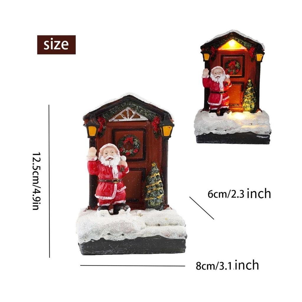 Lighted up Village House Xmas Ornament for Cabinet Livingroom Home