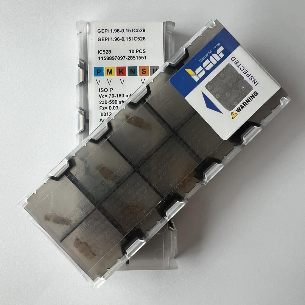 ISCAR / GEPI1.96-0.15 IC528 / Industrial indexable carbide inserts 10 Pcs