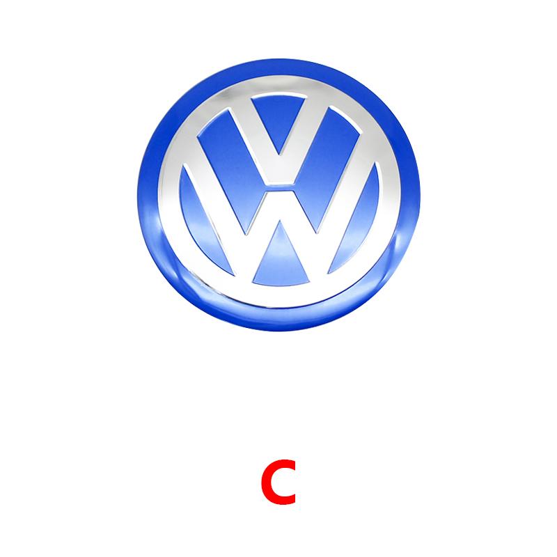 W134W1334Pcs For Volkswagen R-Line R GTI Polo Passat T5 Golf Scirocco 56mm Car Wheel Stickers Center Hub Cap Car Emblem Badge Decal