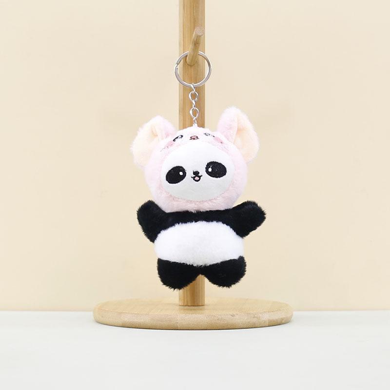 Soft Cuddly And Plush Panda Keychain Colorful Stuffed Animal Doll Accessories For