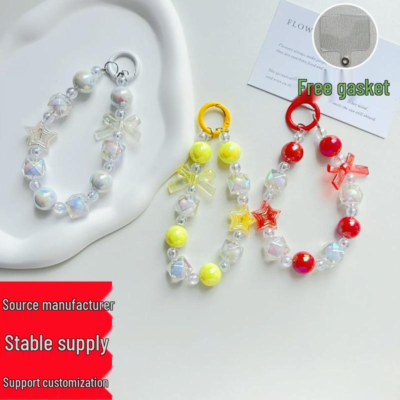 Candy Color Wrist Lanyard Keychain & Bag Charm Pendant