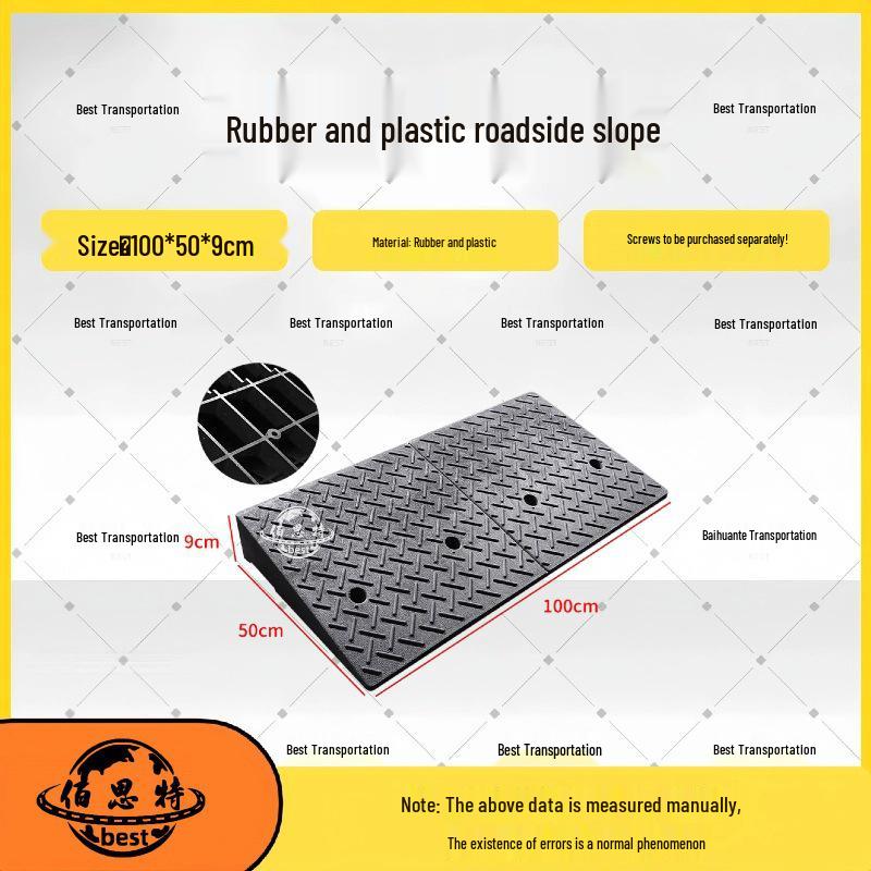 Household Rubber Threshold Ramp for Curbs and Slopes: Car and Road Edge Climbing Pad