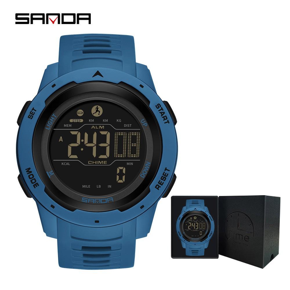 Sanda Multifunction Teen Sports Watch: Calorie Counter, Single Display, Pedometer, Waterproof.