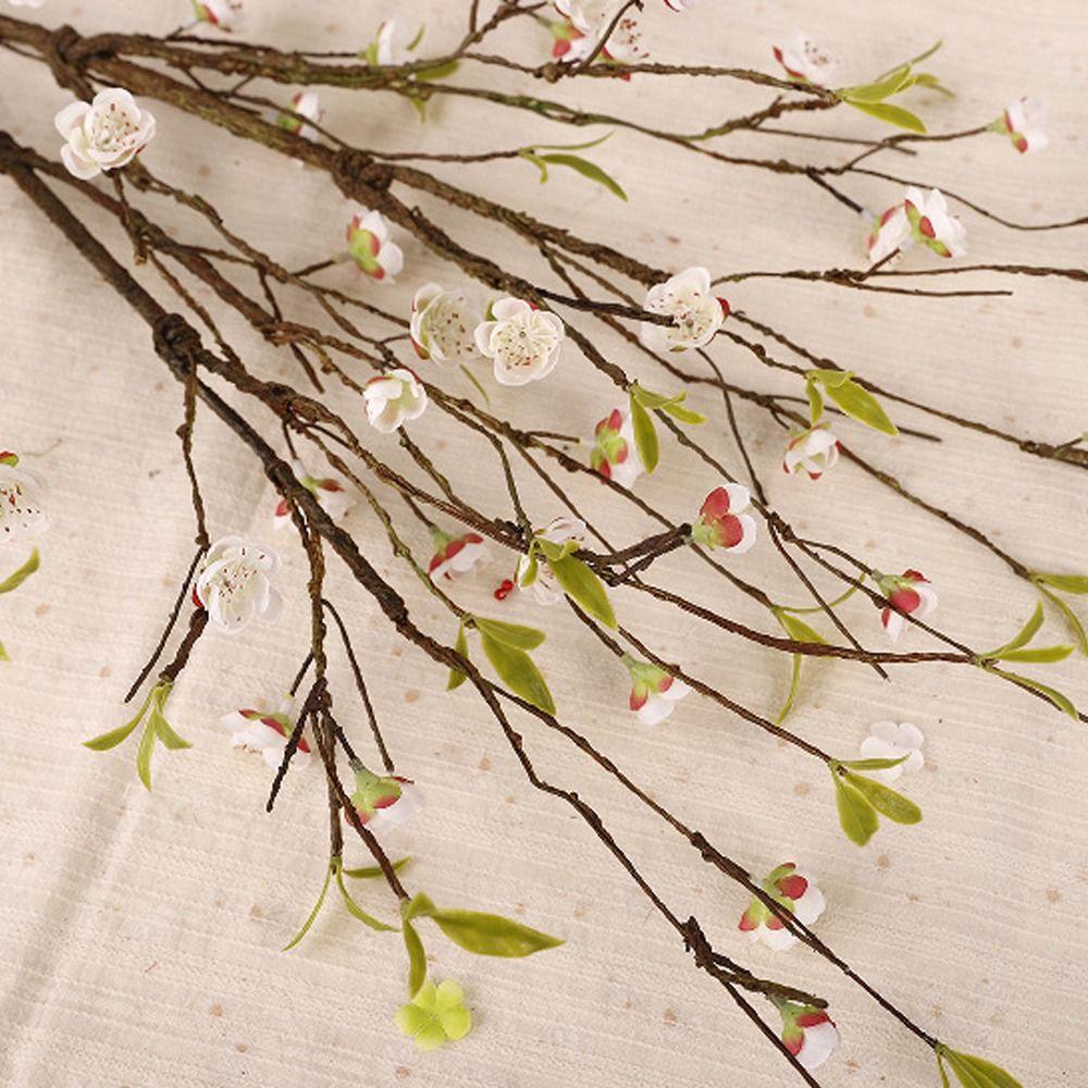 Chinese Style Artificial Plum Blossom Branch Elegant Plastic Simulation Silk Plums Blossom Handmade Realistic Fake Flower