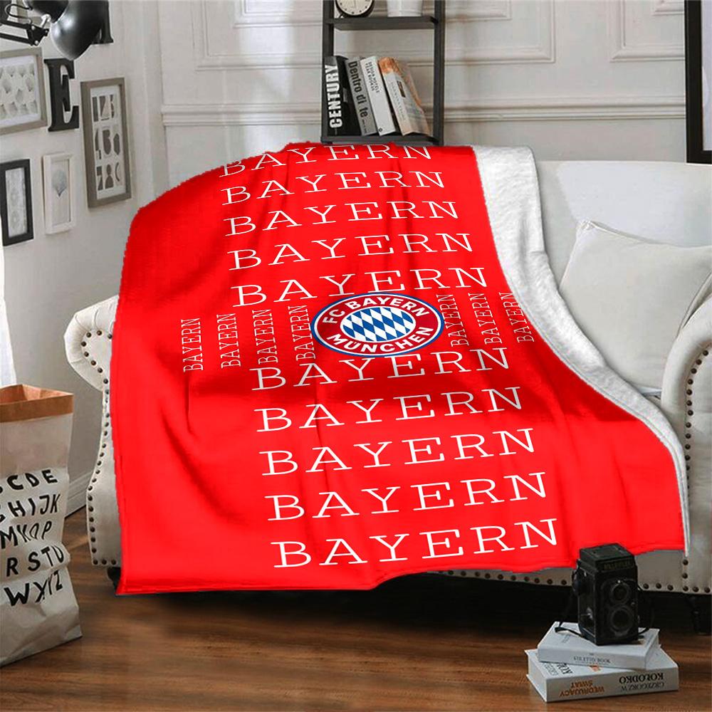 Bayern Munich Stars Blanket Soft Warm Cozy Perfect for Sofa Bedding Couch for All Seasons Digital Print Suitable for Gifting Relatives and Friends
