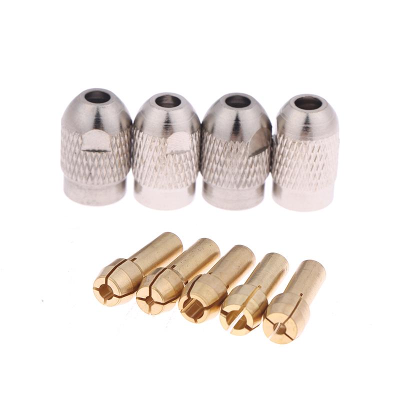 1 Set High Quality M8 M7 Nuts Drill Chucks Adapter Mini Drill Chucks For Chuck Adapter Micro Collet Brass Power Rotary Tool