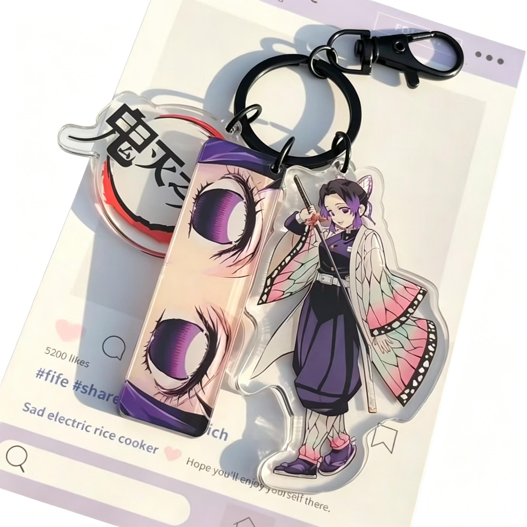 Demon Slayer Sleutelhanger Muichiro Shinobu Kocho Kimetsu No Yaiba Acryl Sleutelhanger Cartoon Anime Randaccessoire Tas Hanger Decor Cadeau