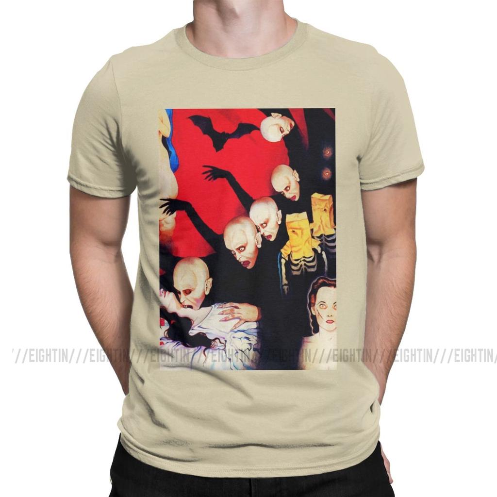 Suehiro Maruo Tops Nosferatu T-Shirt Men Cotton T Shirt Horror Japan Manga Otaku Creepy Halloween Short Sleeve Tee Shirt 6XL
