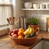 Large Capacity Flower Basket Handmade Fruit Basket Handwoven Storage Basket  Flower Arrangement