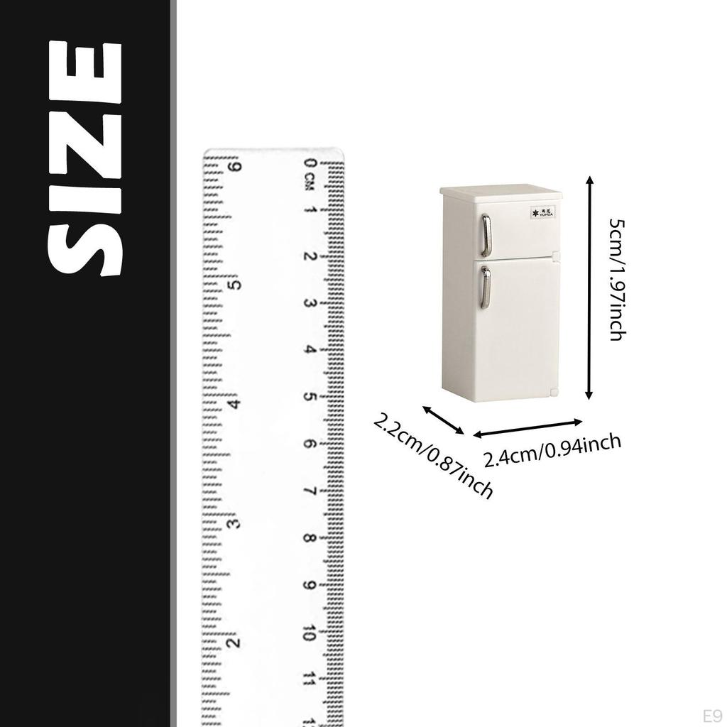 1:12 Dollhouse Furniture Fridge Doll House Accessories Life Scene DIY Pretend Play Toy for Kids 3+